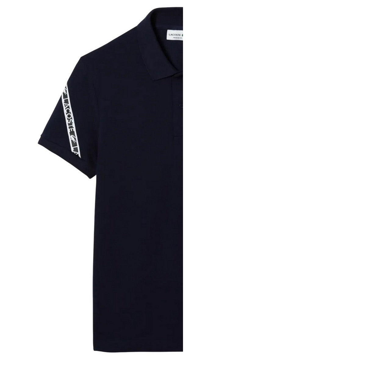 Blue - Back - Lacoste Mens Mini Pique Stretch Regular Polo Shirt