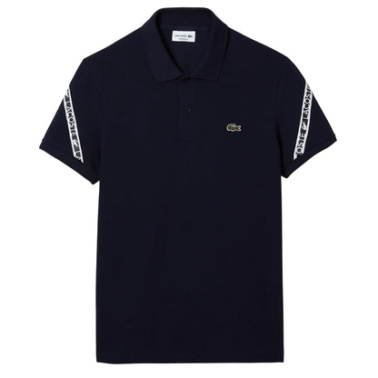 Blue - Front - Lacoste Mens Mini Pique Stretch Regular Polo Shirt