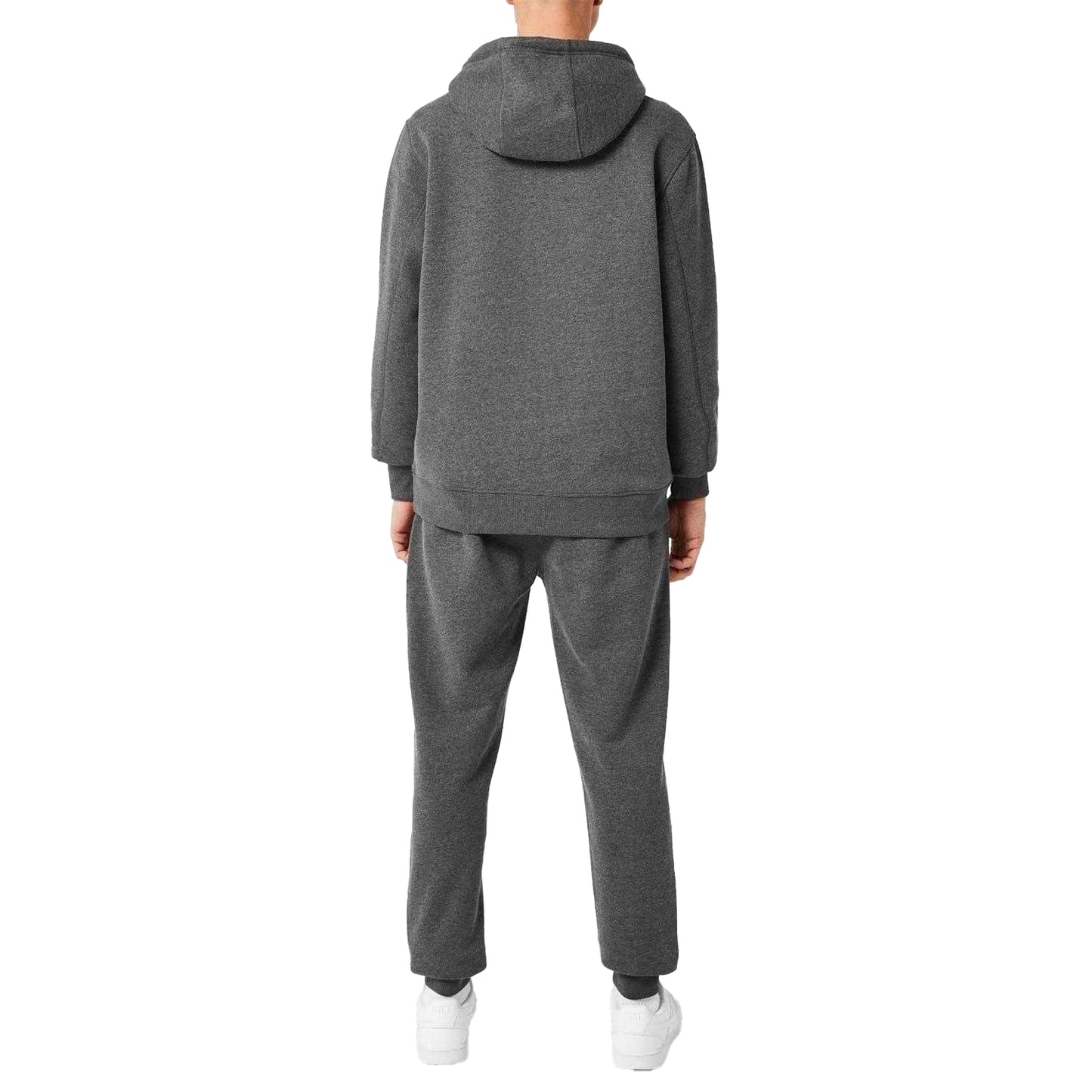 Charcoal Marl - Pack Shot - Firetrap Mens Graphic Fleece Hoodie