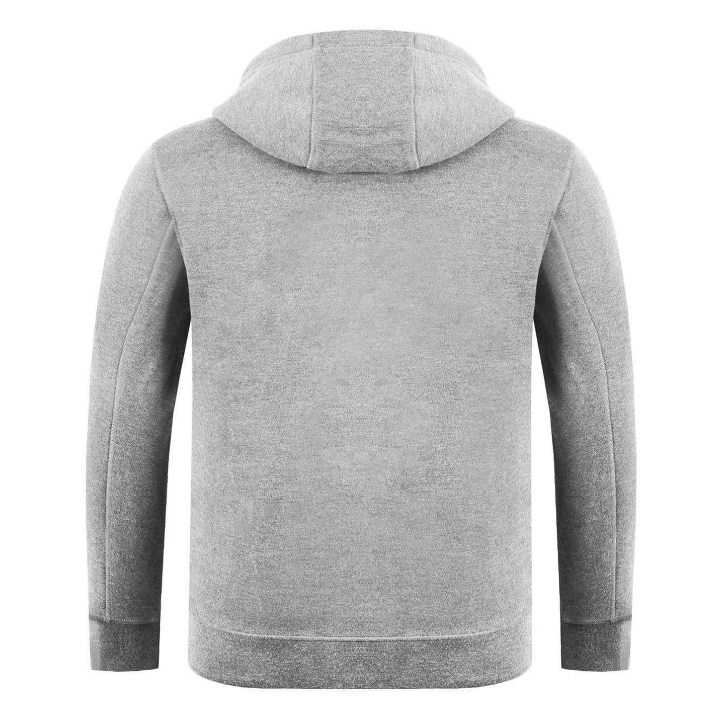 Grey Marl - Back - Firetrap Mens Graphic Fleece Hoodie