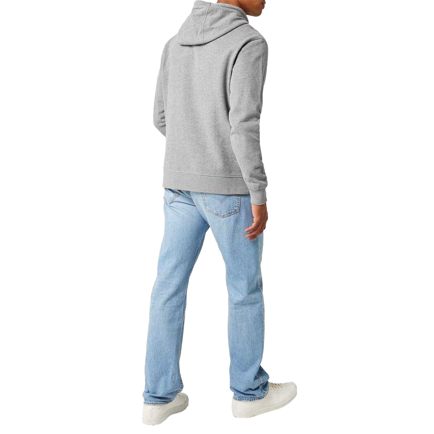 Grey Marl - Pack Shot - Firetrap Mens Graphic Fleece Hoodie