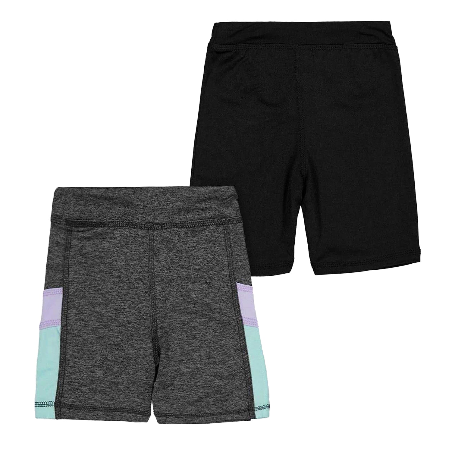 Midnight - Back - Reebok Girls Slim Shorts (Pack of 2)