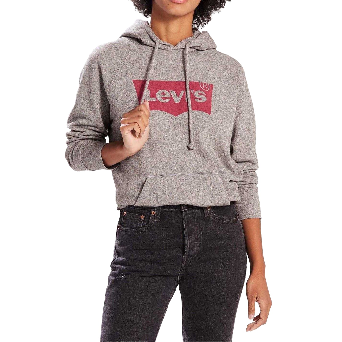 Grey - Lifestyle - Levis Womens-Ladies Oth Batwing Logo Hoodie