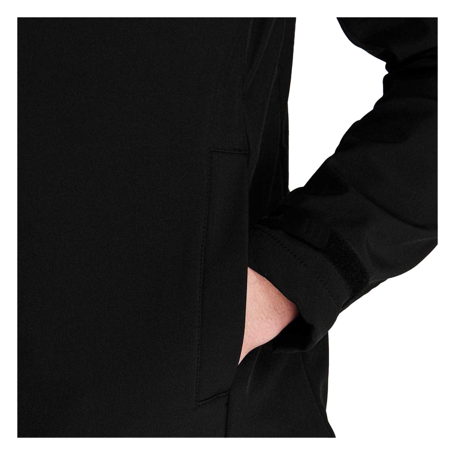 Deep Black - Side - Farah Mens Logo Polyester Full Zip Hoodie