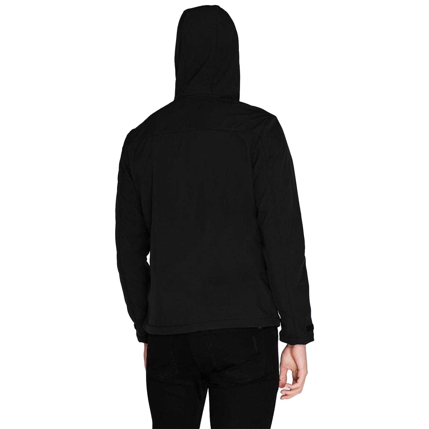 Deep Black - Pack Shot - Farah Mens Logo Polyester Full Zip Hoodie