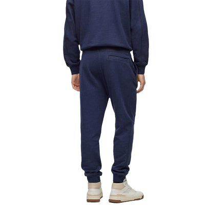Blue - Back - Boss Mens Seglitchstitch Slim Jogging Bottoms