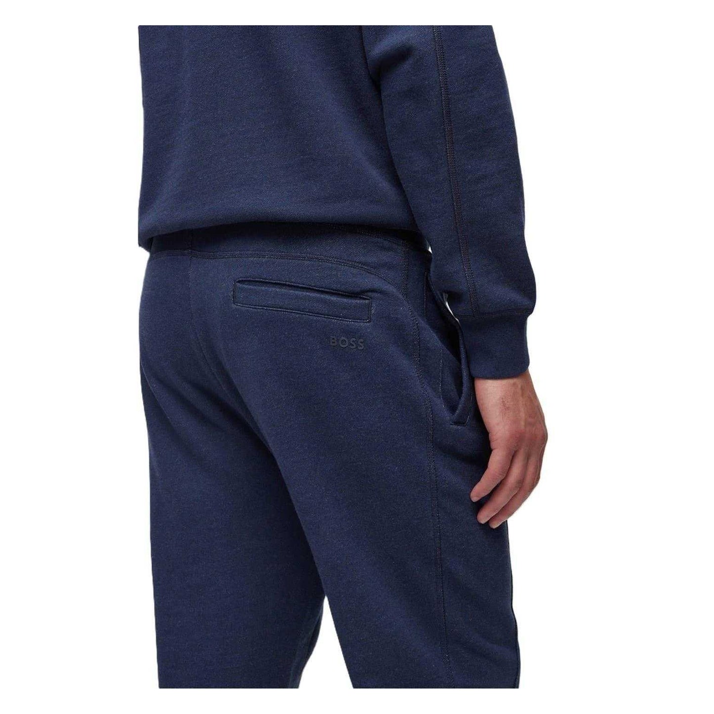 Blue - Side - Boss Mens Seglitchstitch Slim Jogging Bottoms