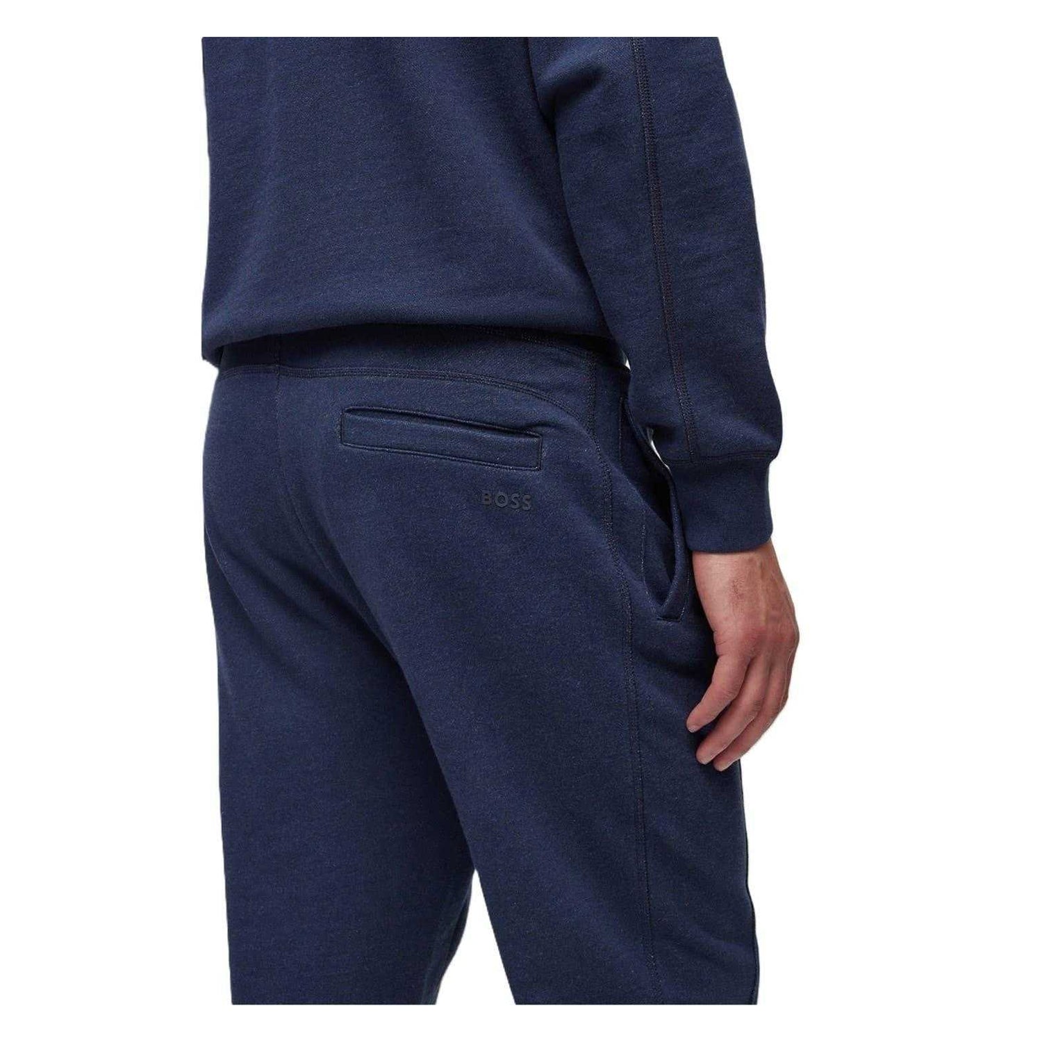 Blue - Side - Boss Mens Seglitchstitch Slim Jogging Bottoms
