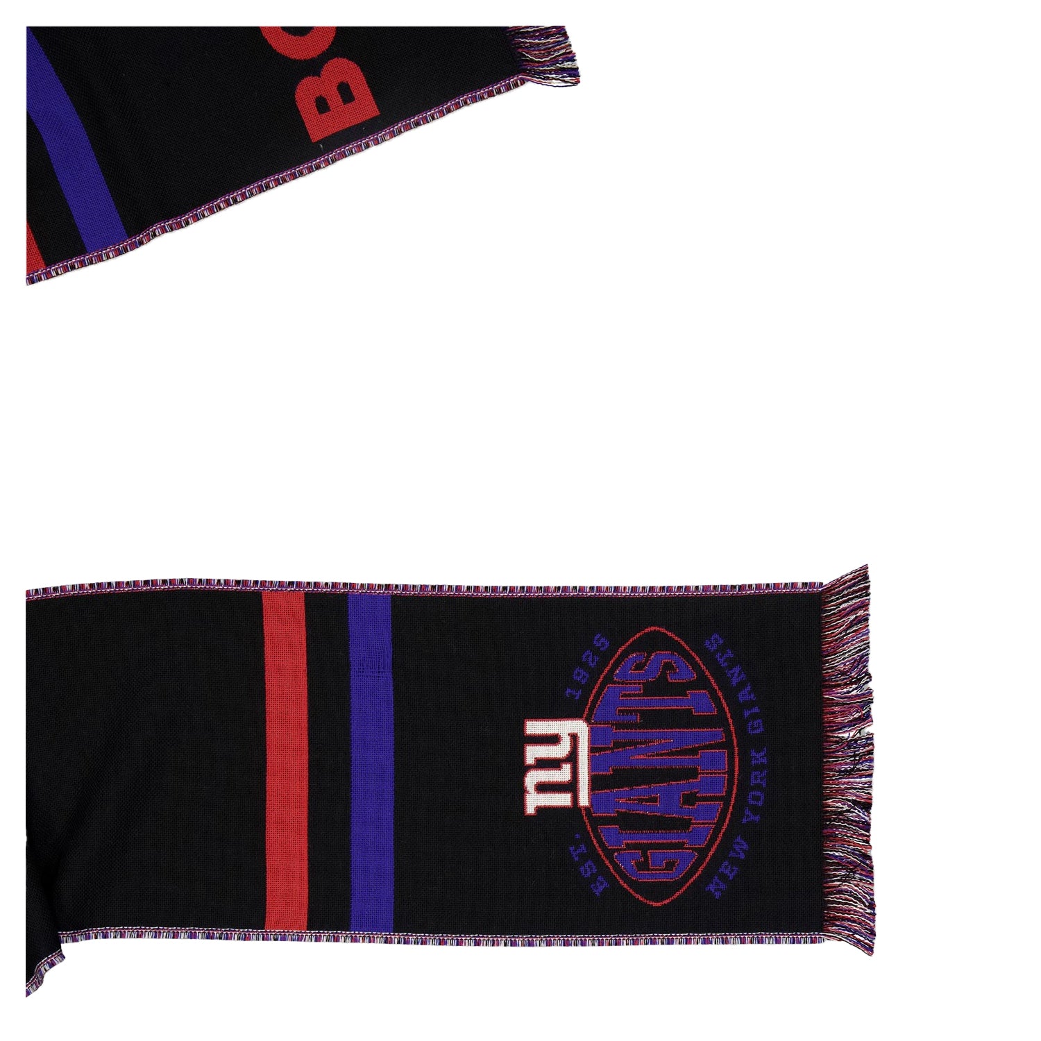 Black - Back - Boss New York Giants Stripes Scarf