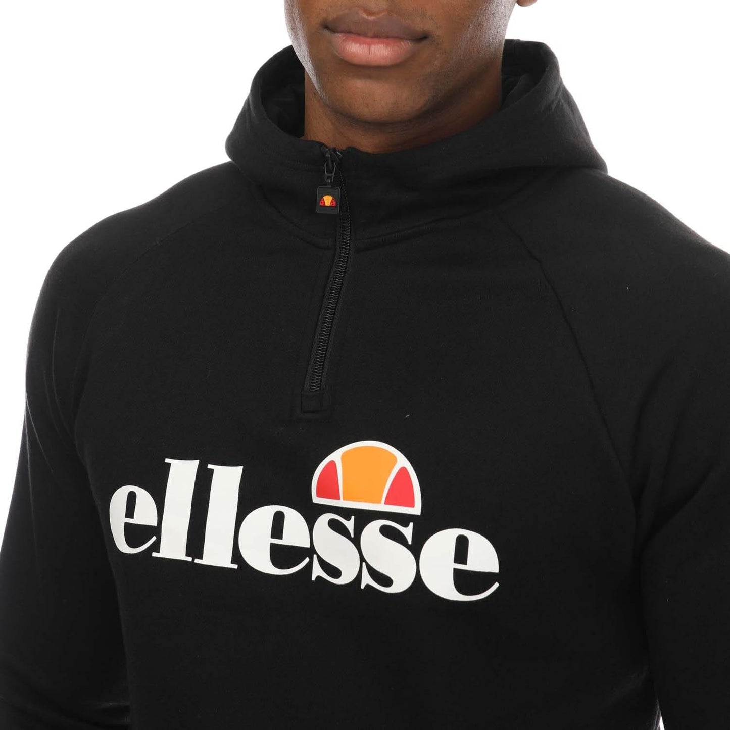Black - Side - Ellesse Mens Cabbas Overhead Hoodie