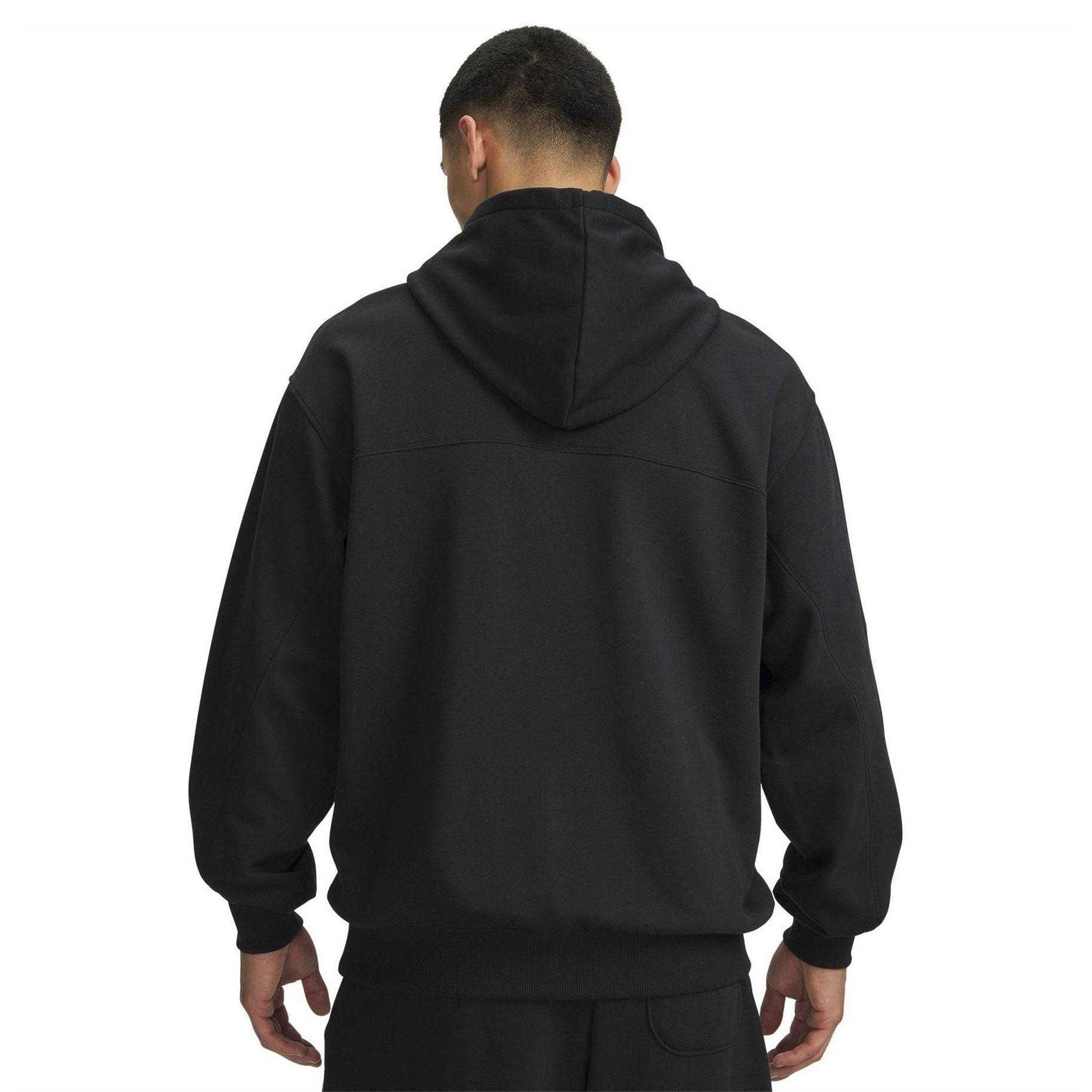 Black - Back - Under Armour Mens Rival Lightweight Relaxed Fit Hoodie