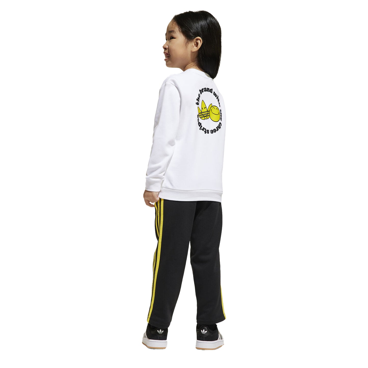 White - Back - SmileyWorld Childrens-Kids Loose Hoodie And Joggers Set