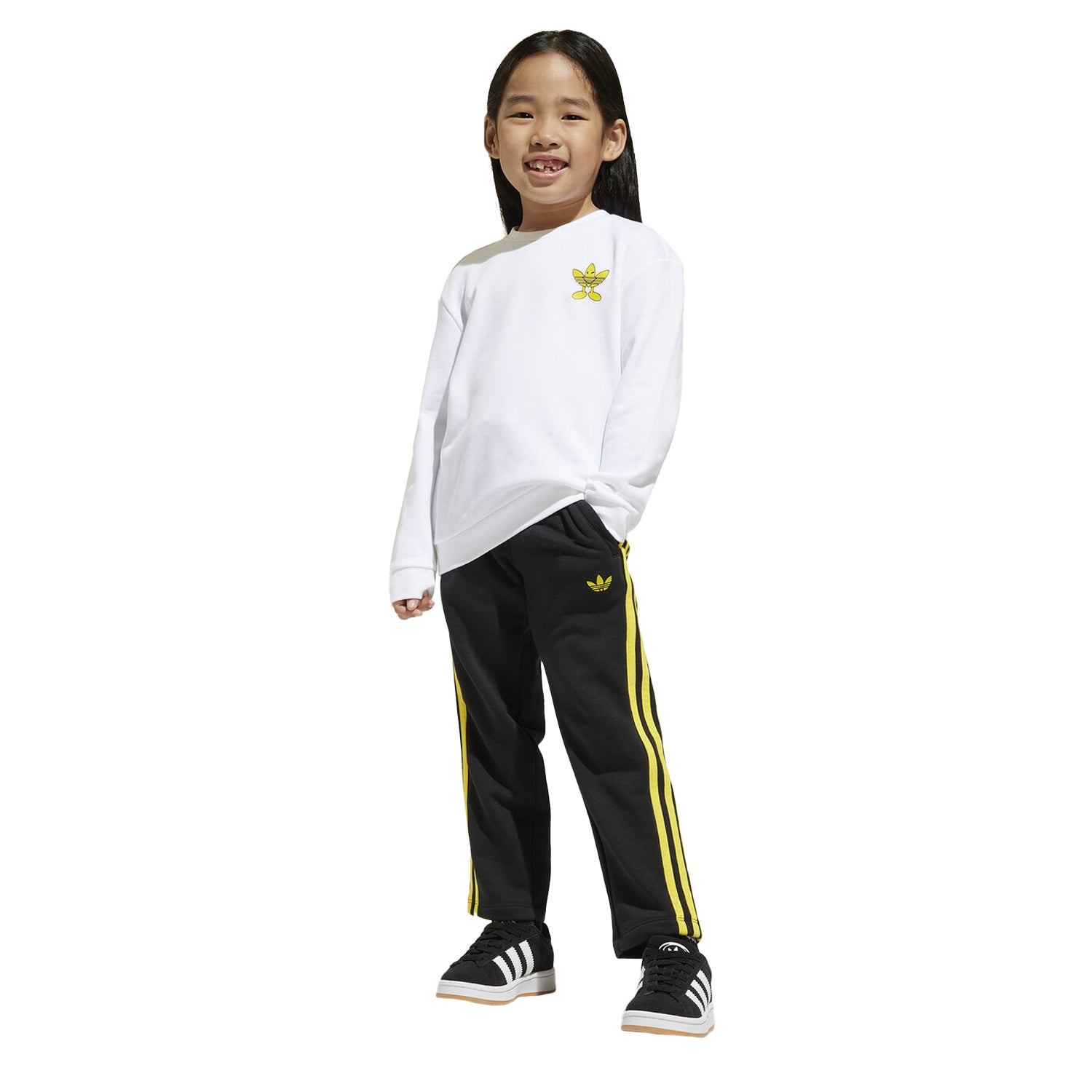 White - Front - SmileyWorld Childrens-Kids Loose Hoodie And Joggers Set