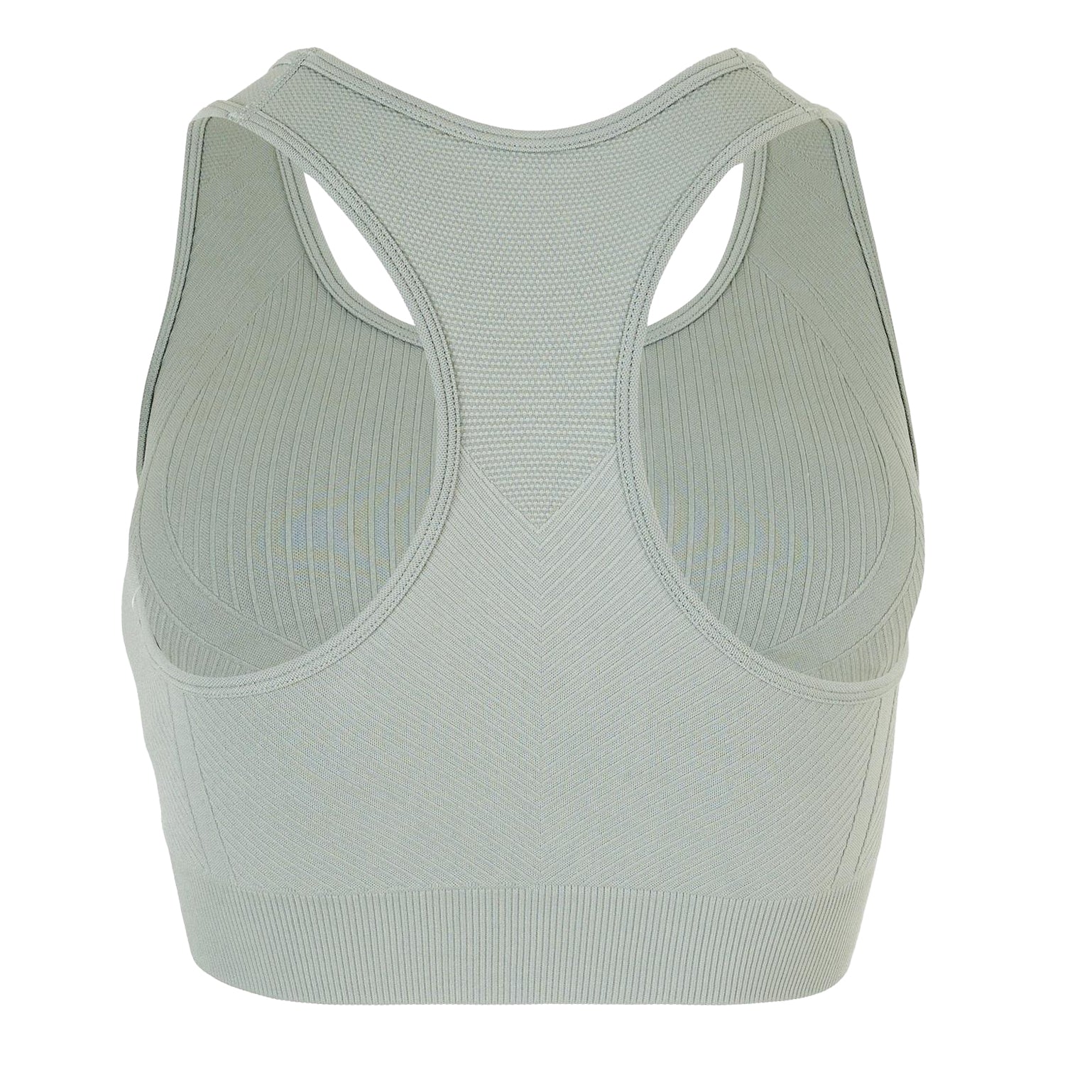 Sage - Back - USA Womens-Ladies Ribbed Seamless Sports Bra