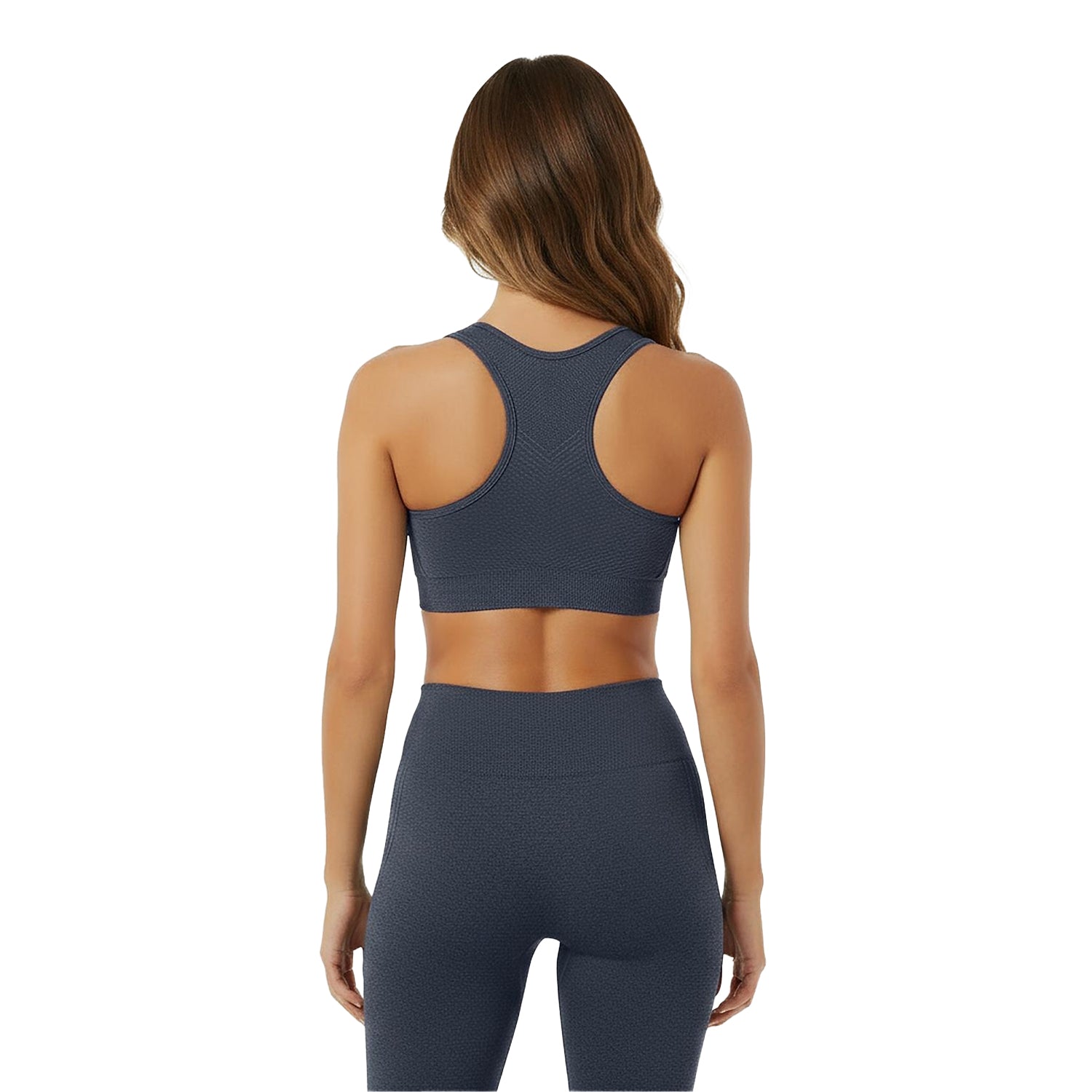 Shark Grey - Lifestyle - USA Womens-Ladies Ribbed Seamless Sports Bra