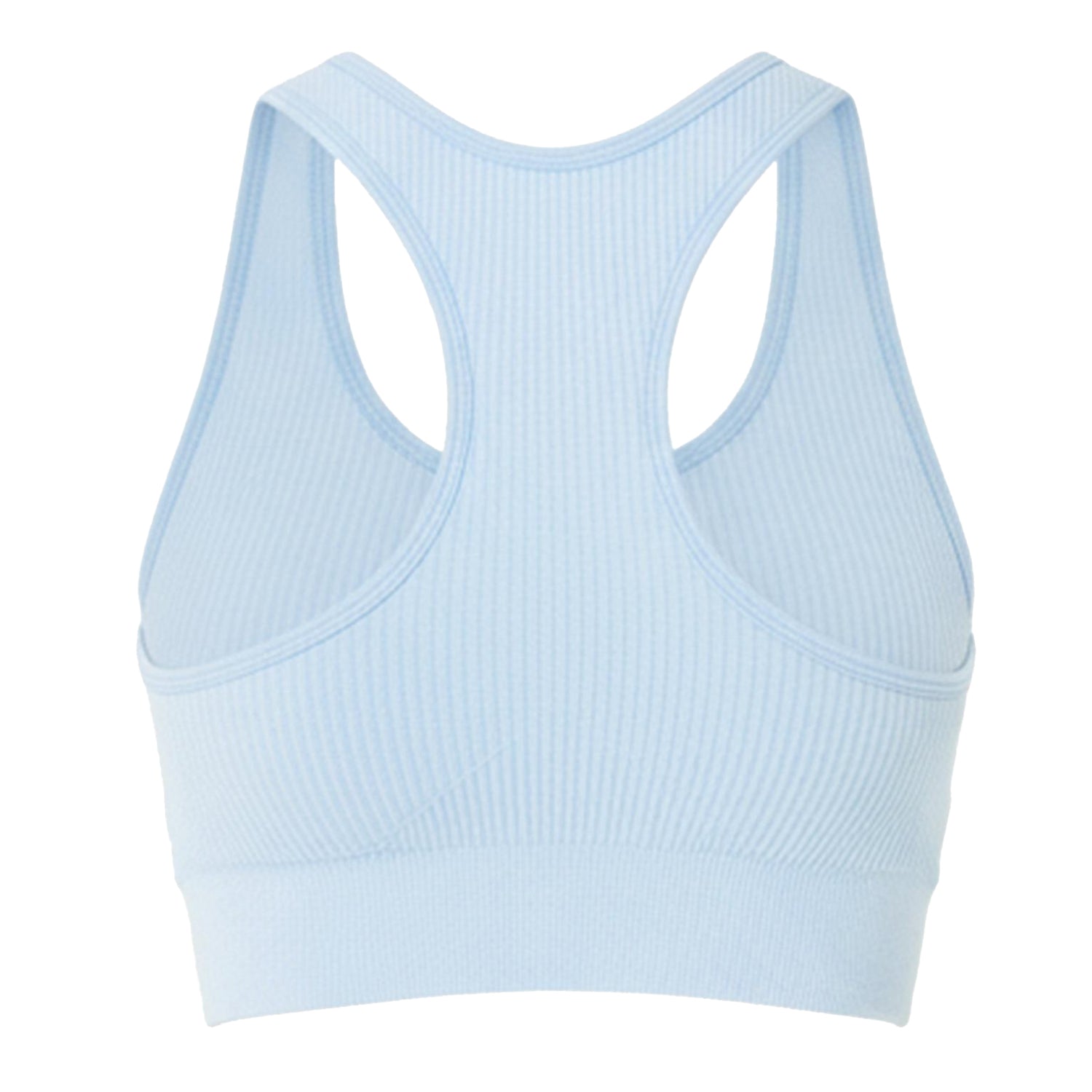 Brunnera Blue - Back - USA Womens-Ladies Ribbed Seamless Sports Bra