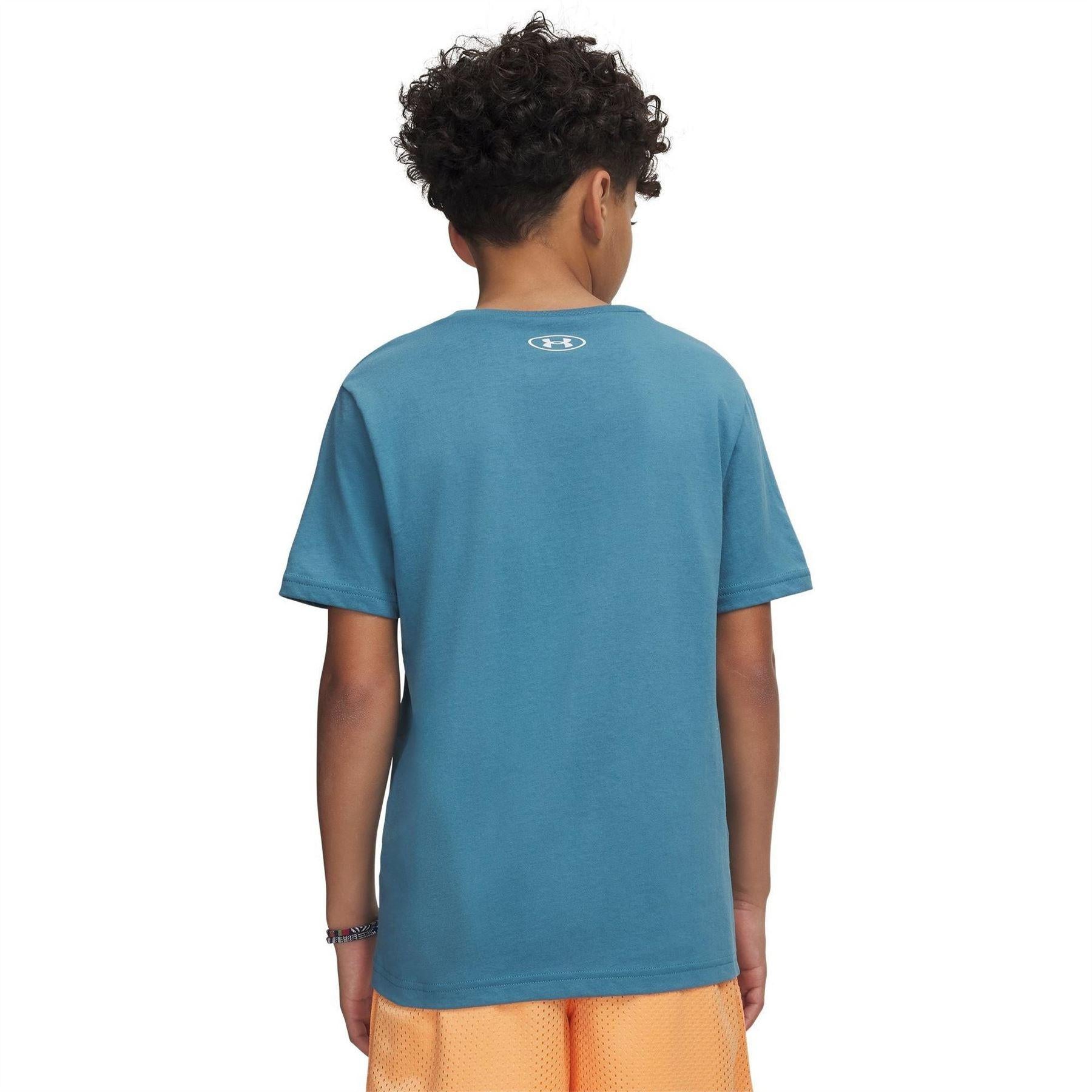 Blue - Pack Shot - Under Armour Boys Logo Short-Sleeved T-Shirt