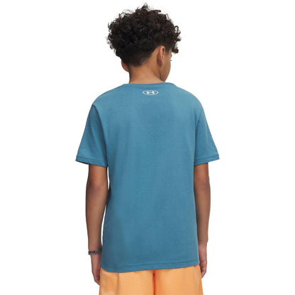 Blue - Pack Shot - Under Armour Boys Logo Short-Sleeved T-Shirt