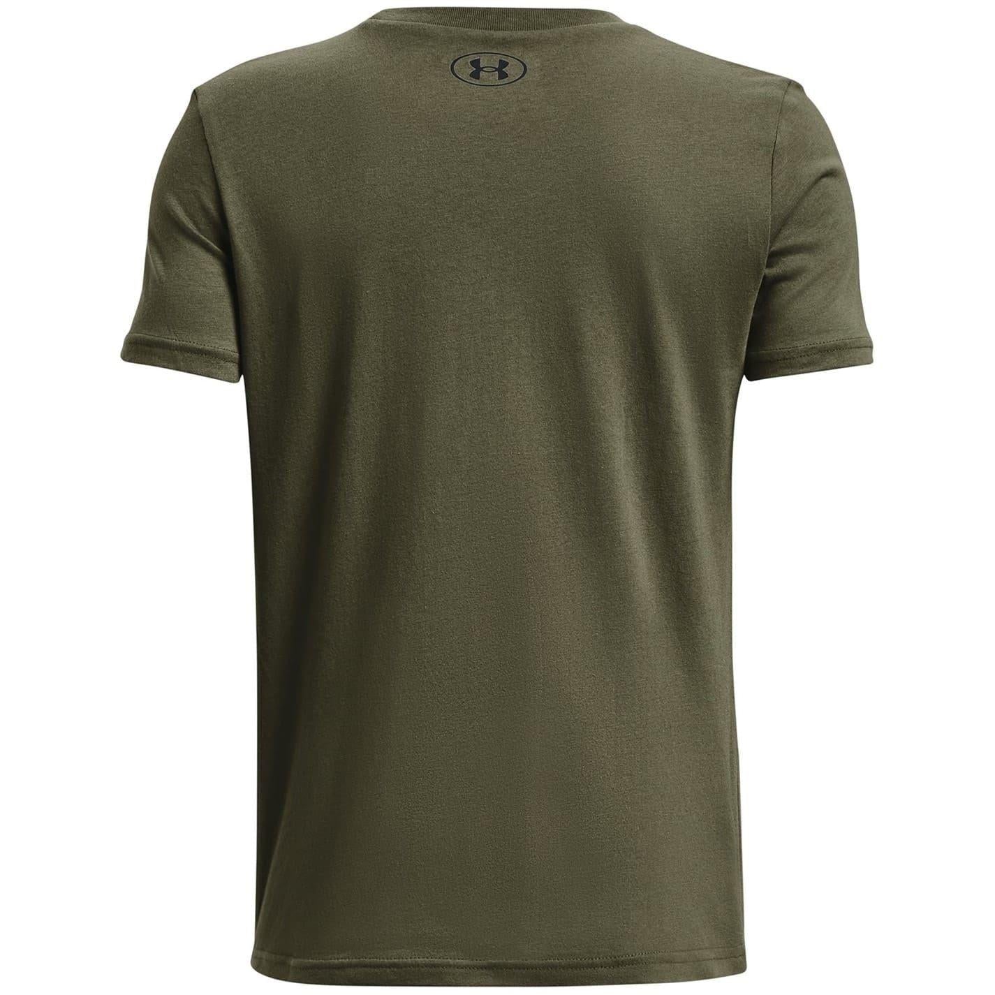 Green - Back - Under Armour Boys Logo Short-Sleeved T-Shirt