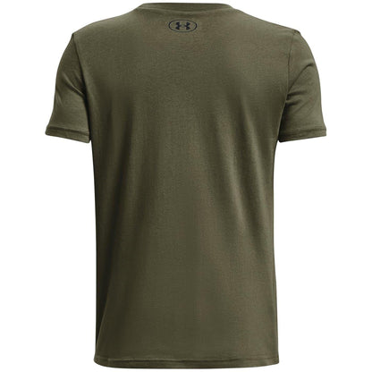 Green - Back - Under Armour Boys Logo Short-Sleeved T-Shirt