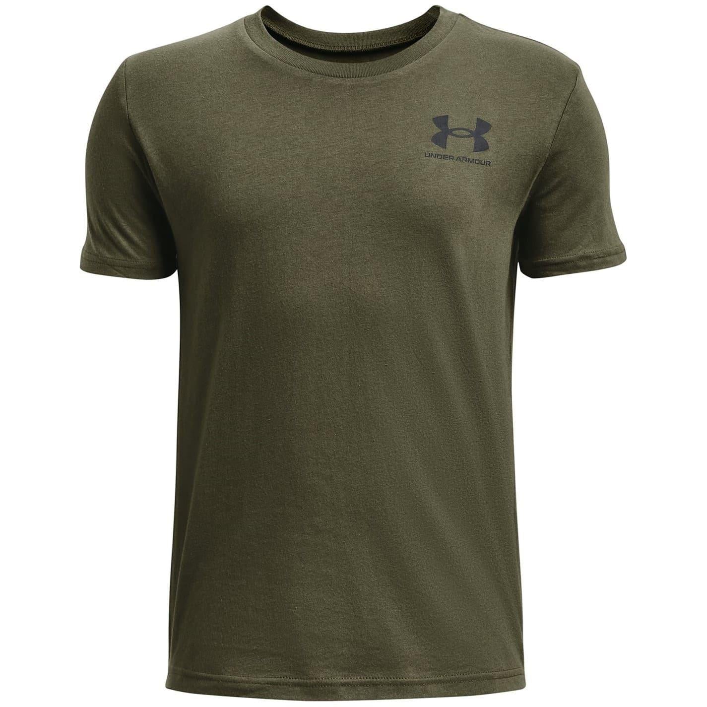 Green - Front - Under Armour Boys Logo Short-Sleeved T-Shirt