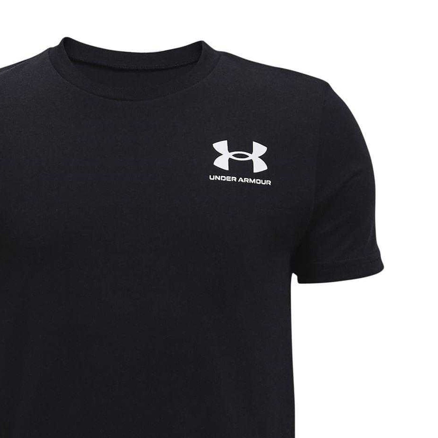 Black Heather - Side - Under Armour Boys Logo Short-Sleeved T-Shirt