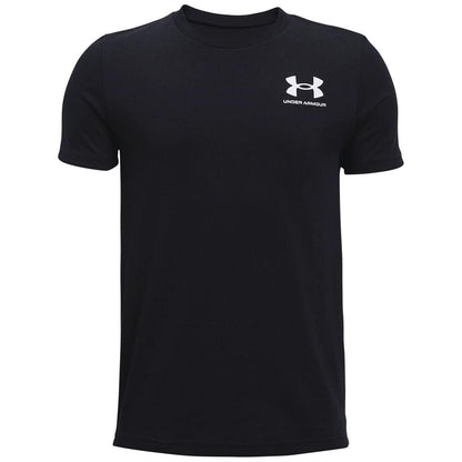 Black Heather - Front - Under Armour Boys Logo Short-Sleeved T-Shirt