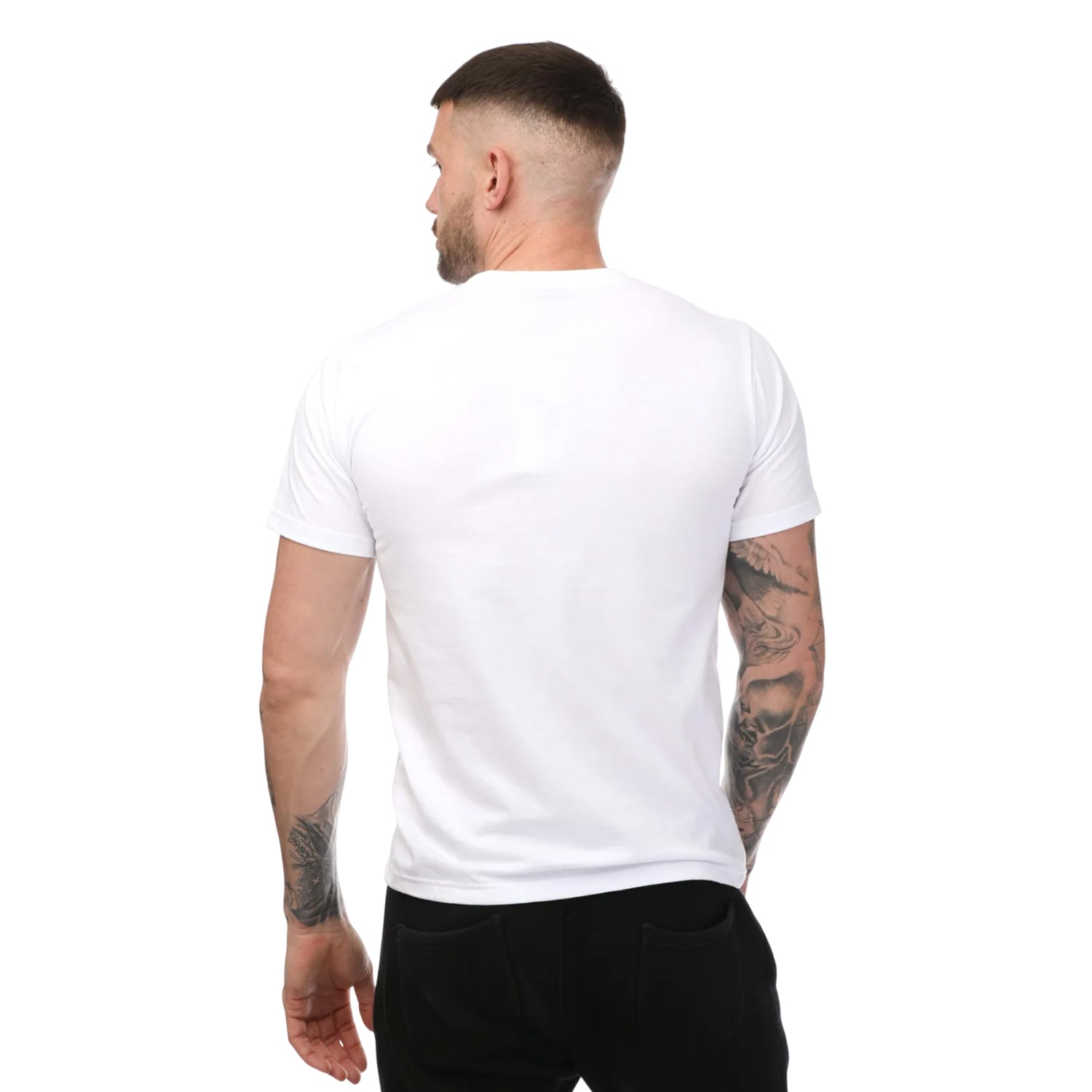 White - Back - One True Saxon Mens Paisley Cotton T-Shirt