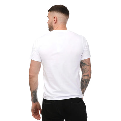 White - Back - One True Saxon Mens Paisley Cotton T-Shirt