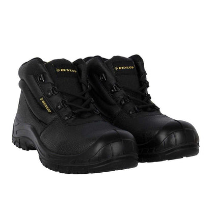 Black - Pack Shot - Dunlop Mens North Carolina Leather Safety Boots