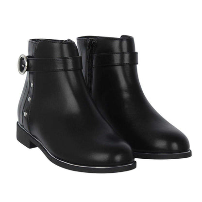 Black - Pack Shot - Miso Girls Buckle Ankle Boots