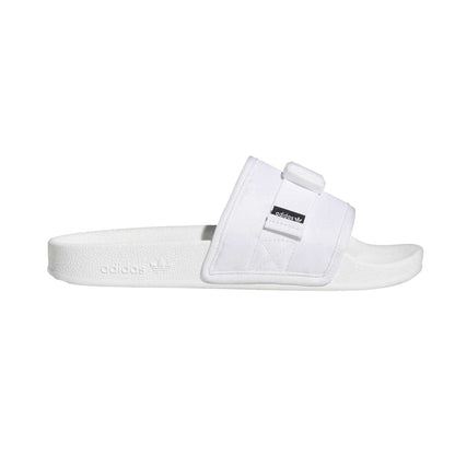 White - Lifestyle - Adidas Womens-Ladies Adilette Textile Summer Flat Sliders