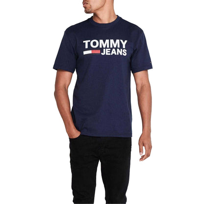 Black Iris - Lifestyle - Tommy Jeans Mens Cropped Logo T-Shirt