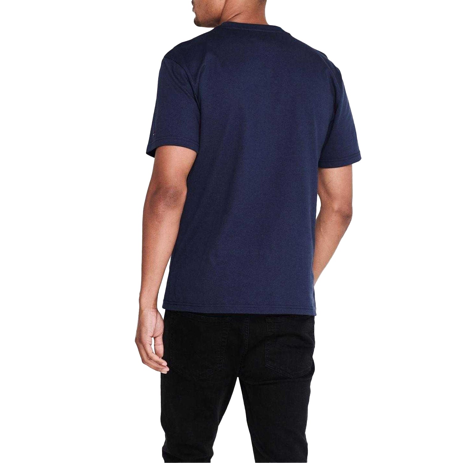 Black Iris - Back - Tommy Jeans Mens Cropped Logo T-Shirt