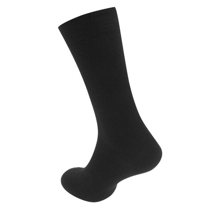 Black - Back - Firetrap Mens Plain Formal Socks (Pack of 3)