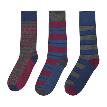 Multicoloured - Front - Firetrap Mens Plain Formal Socks (Pack of 3)