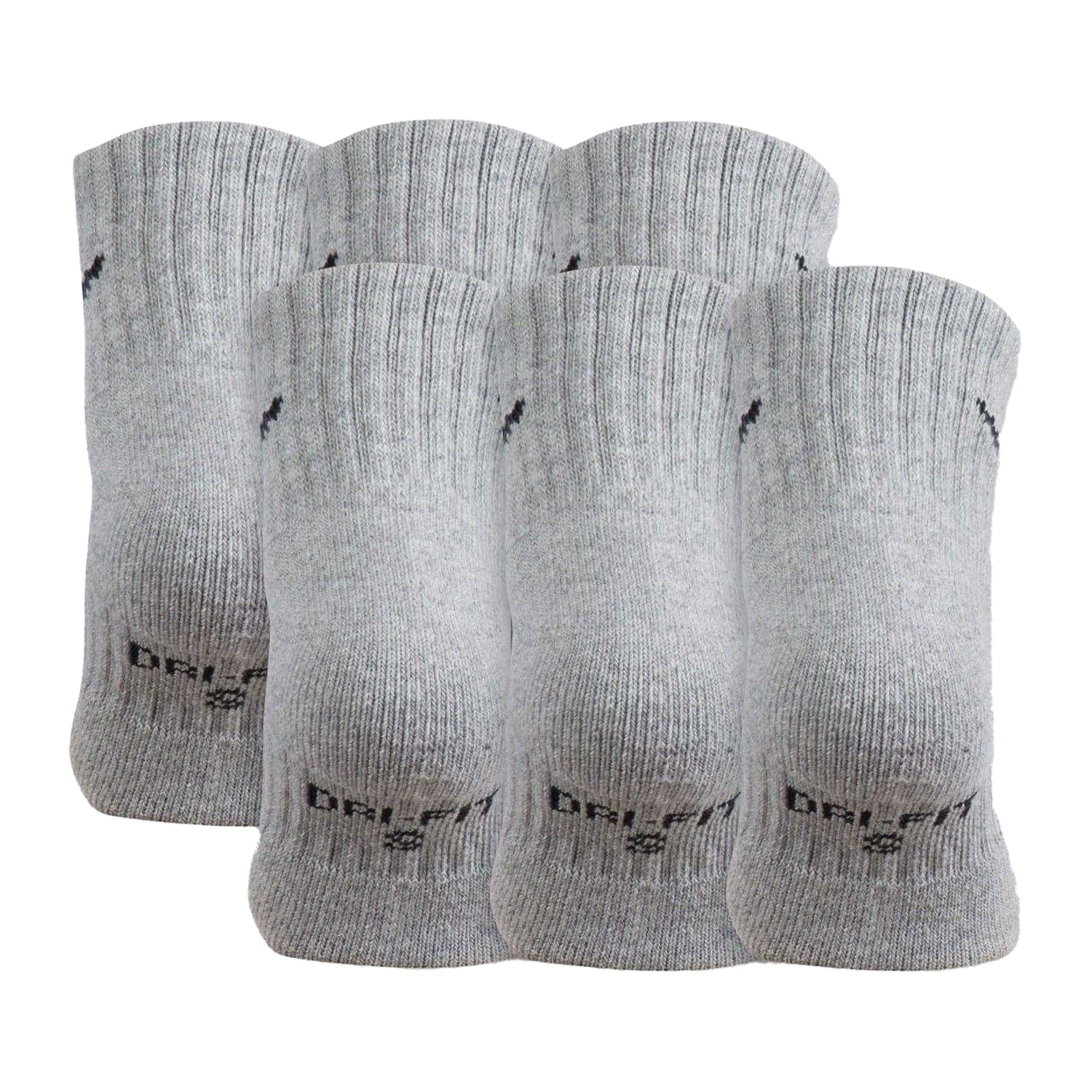 Grey - Back - Nike Childrens-Kids Quarter Socks (Pack of 6)