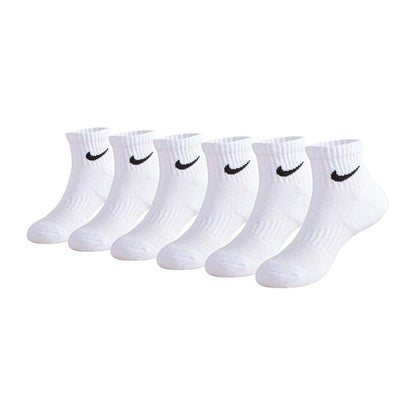 White - Front - Nike Childrens-Kids Quarter Socks (Pack of 6)