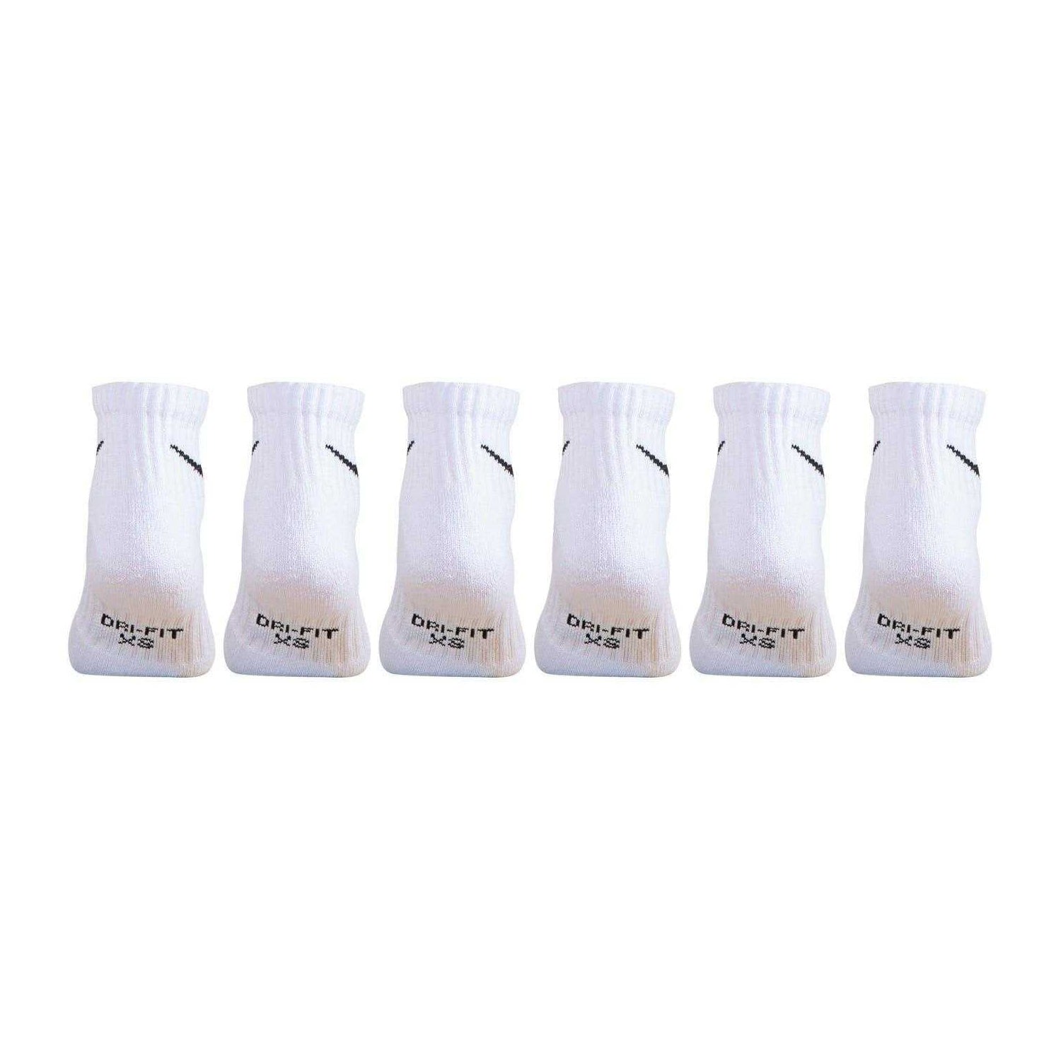 White - Back - Nike Childrens-Kids Quarter Socks (Pack of 6)