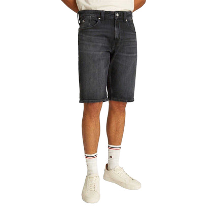 Black Denim - Side - Tommy Jeans Mens Ronnie Denim Shorts