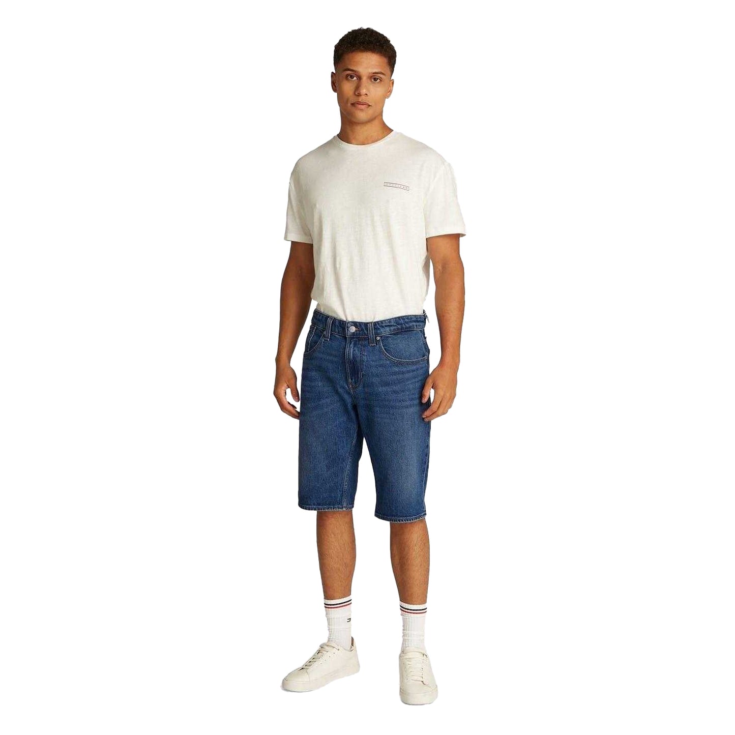 Dark Denim - Pack Shot - Tommy Jeans Mens Ronnie Denim Shorts