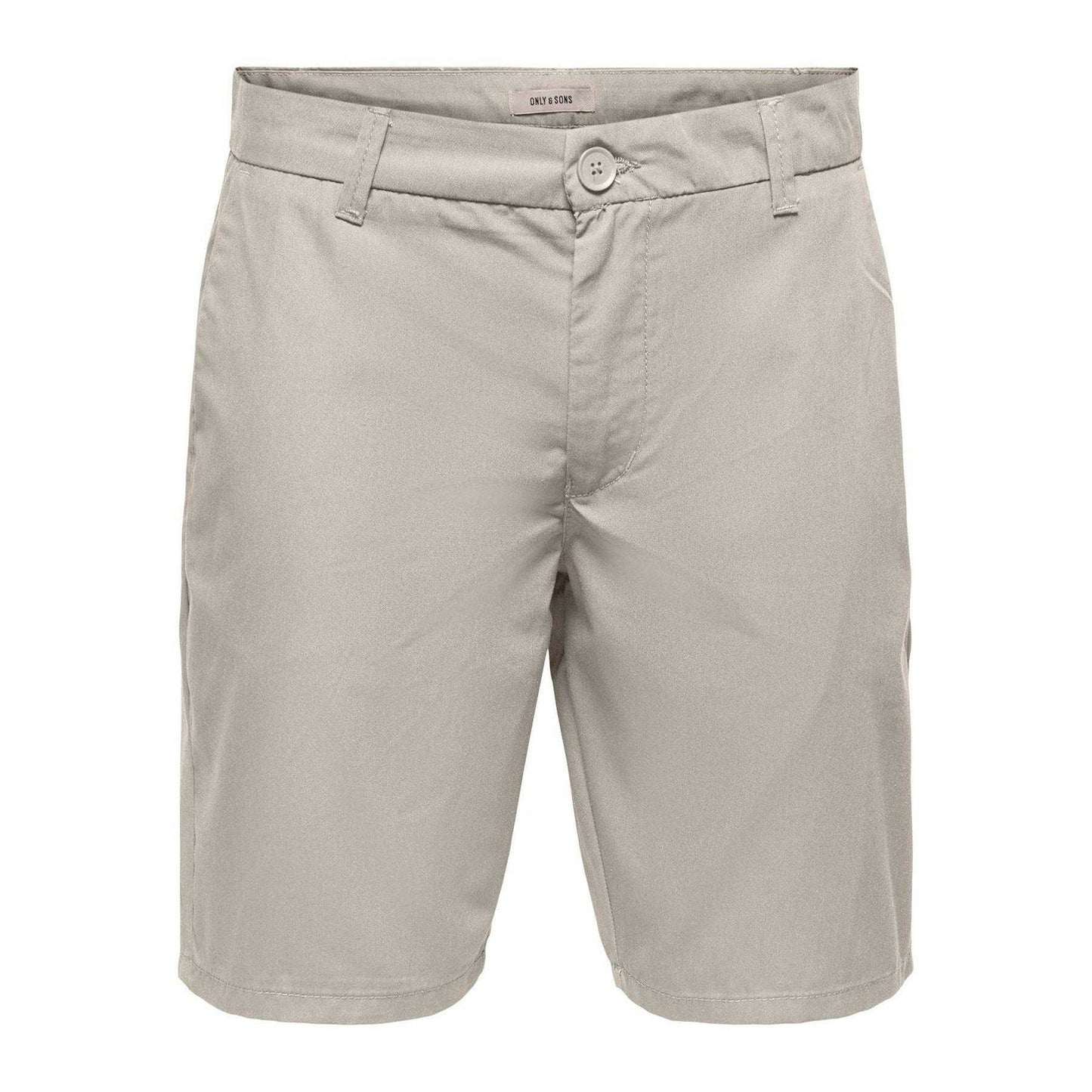 Silver - Front - Only and Sons Mens Chino Shorts