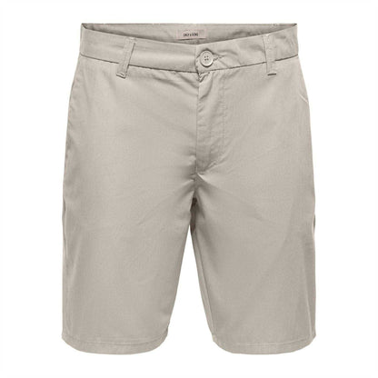 Silver - Front - Only and Sons Mens Chino Shorts
