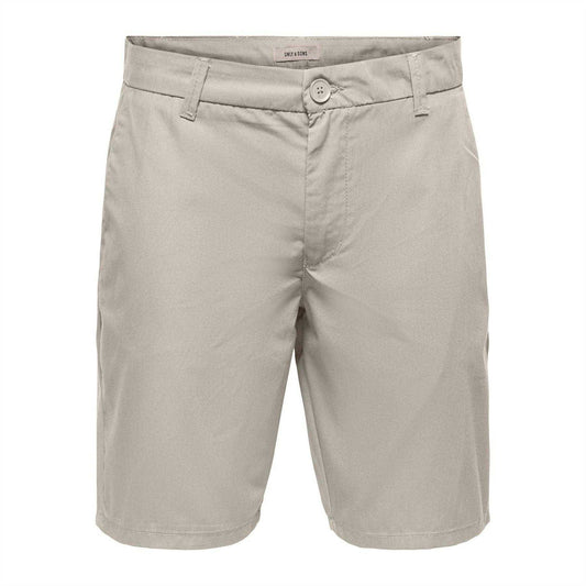 Silver - Front - Only and Sons Mens Chino Shorts