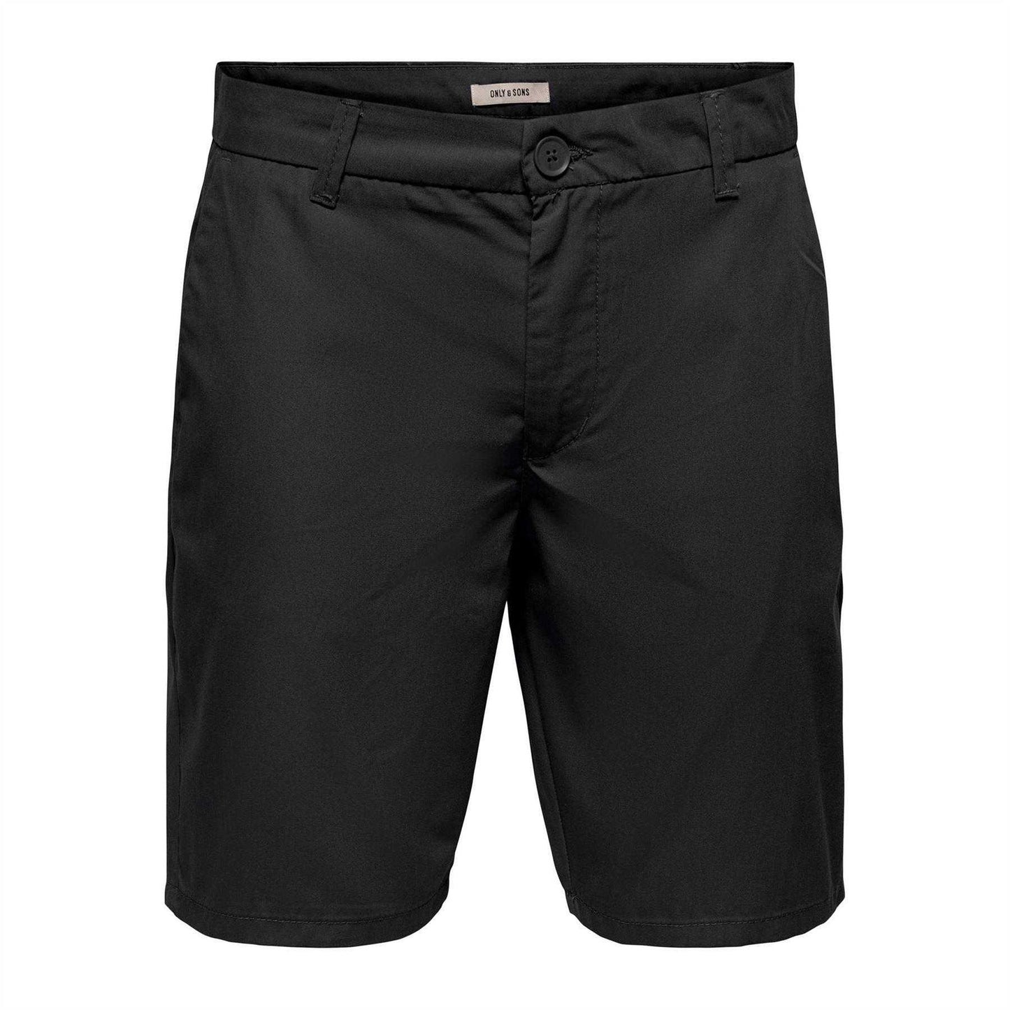 Jet Black - Front - Only and Sons Mens Chino Shorts