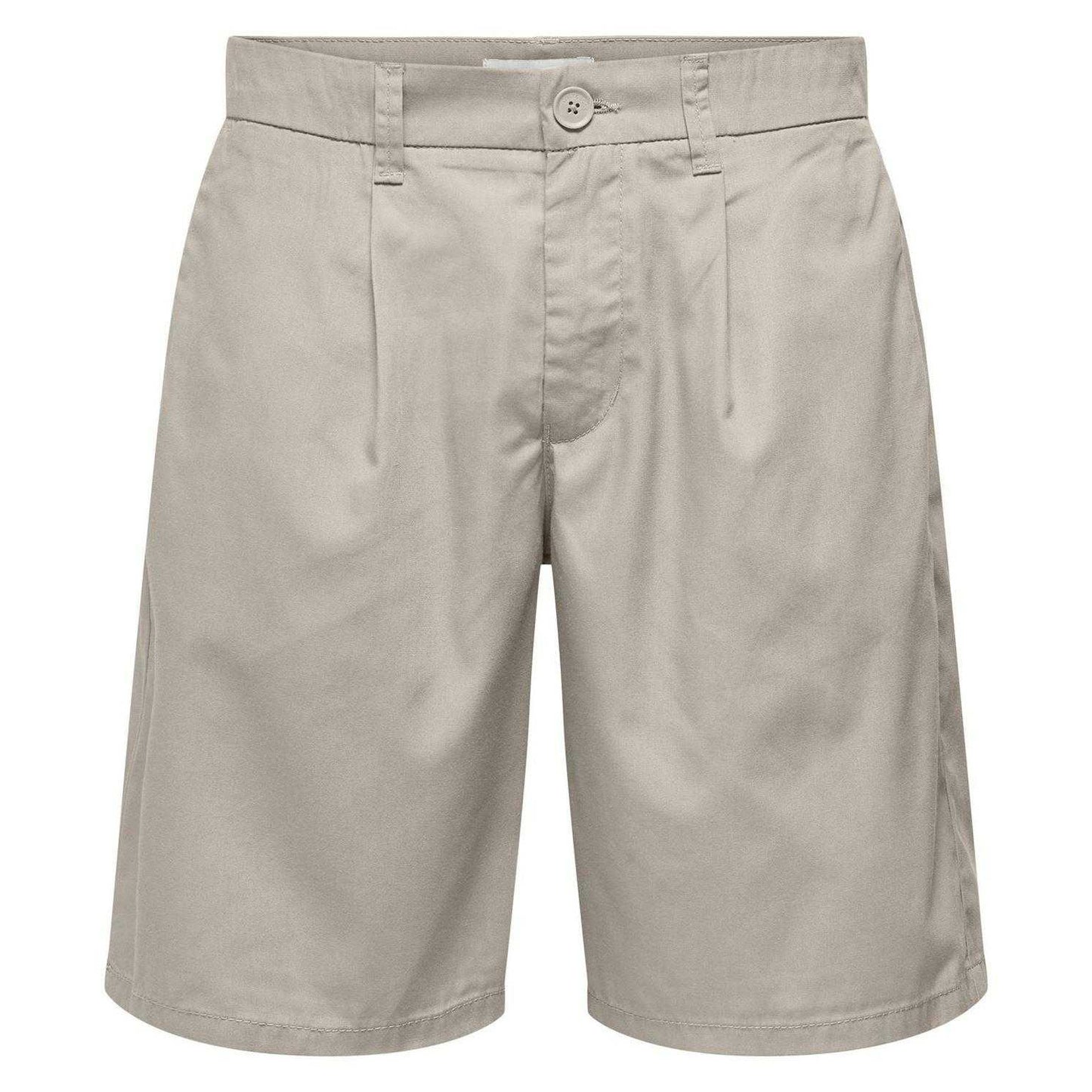 Silver - Front - Only and Sons Mens Chino Shorts