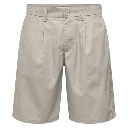 Silver - Front - Only and Sons Mens Chino Shorts