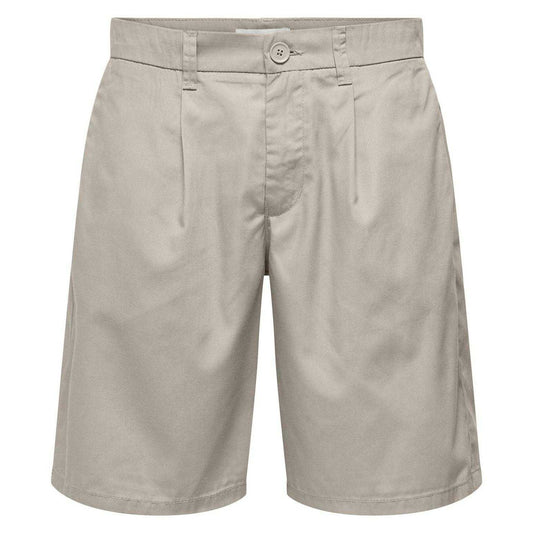 Silver - Front - Only and Sons Mens Chino Shorts