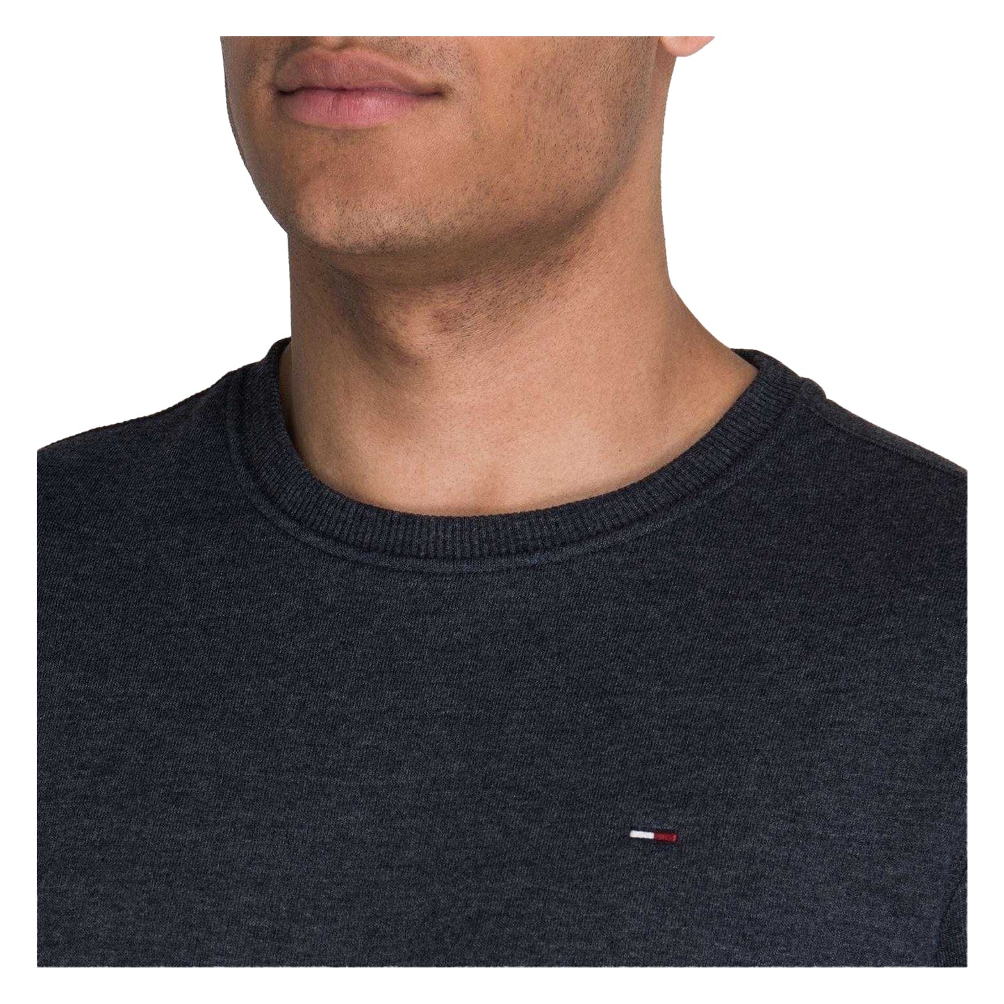 Navy - Side - Tommy Jeans Mens Fleece Lined Sweatshirt