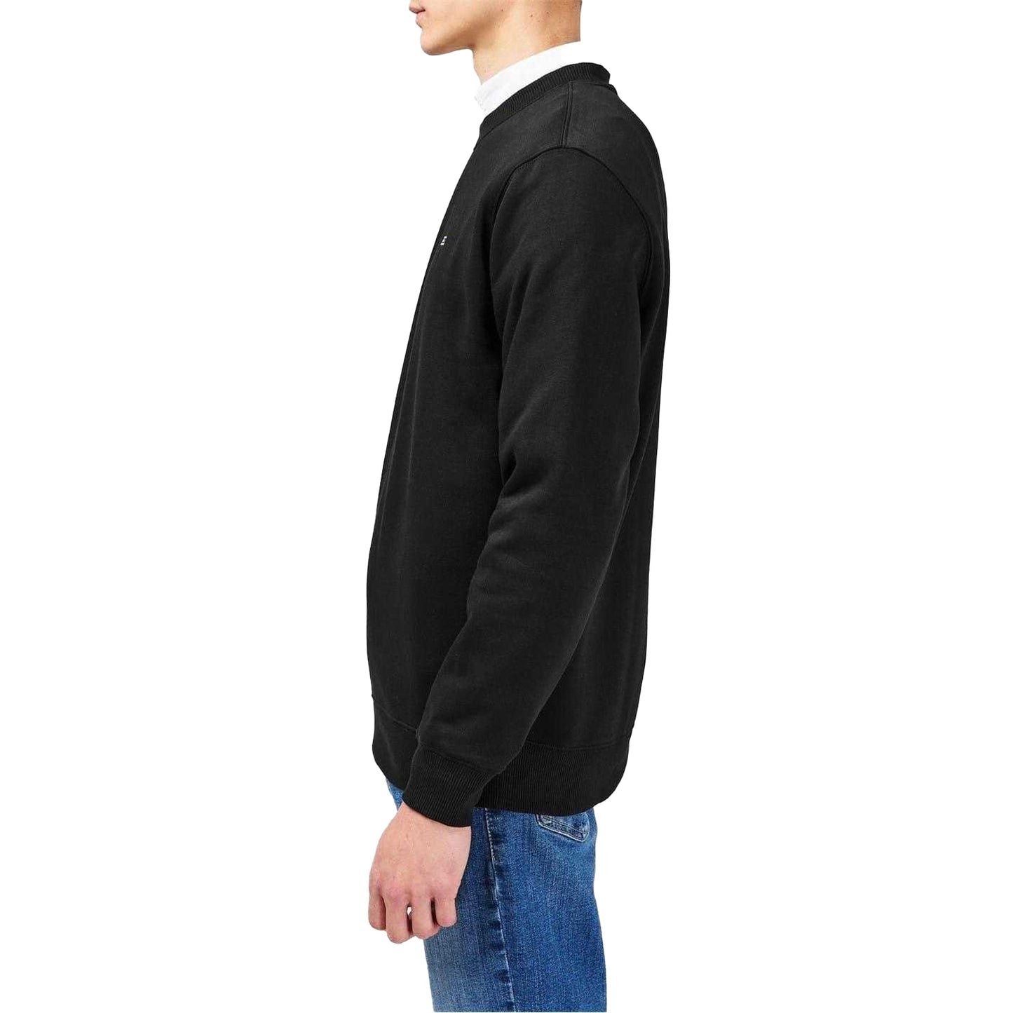 Black - Side - Tommy Jeans Mens Fleece Lined Sweatshirt